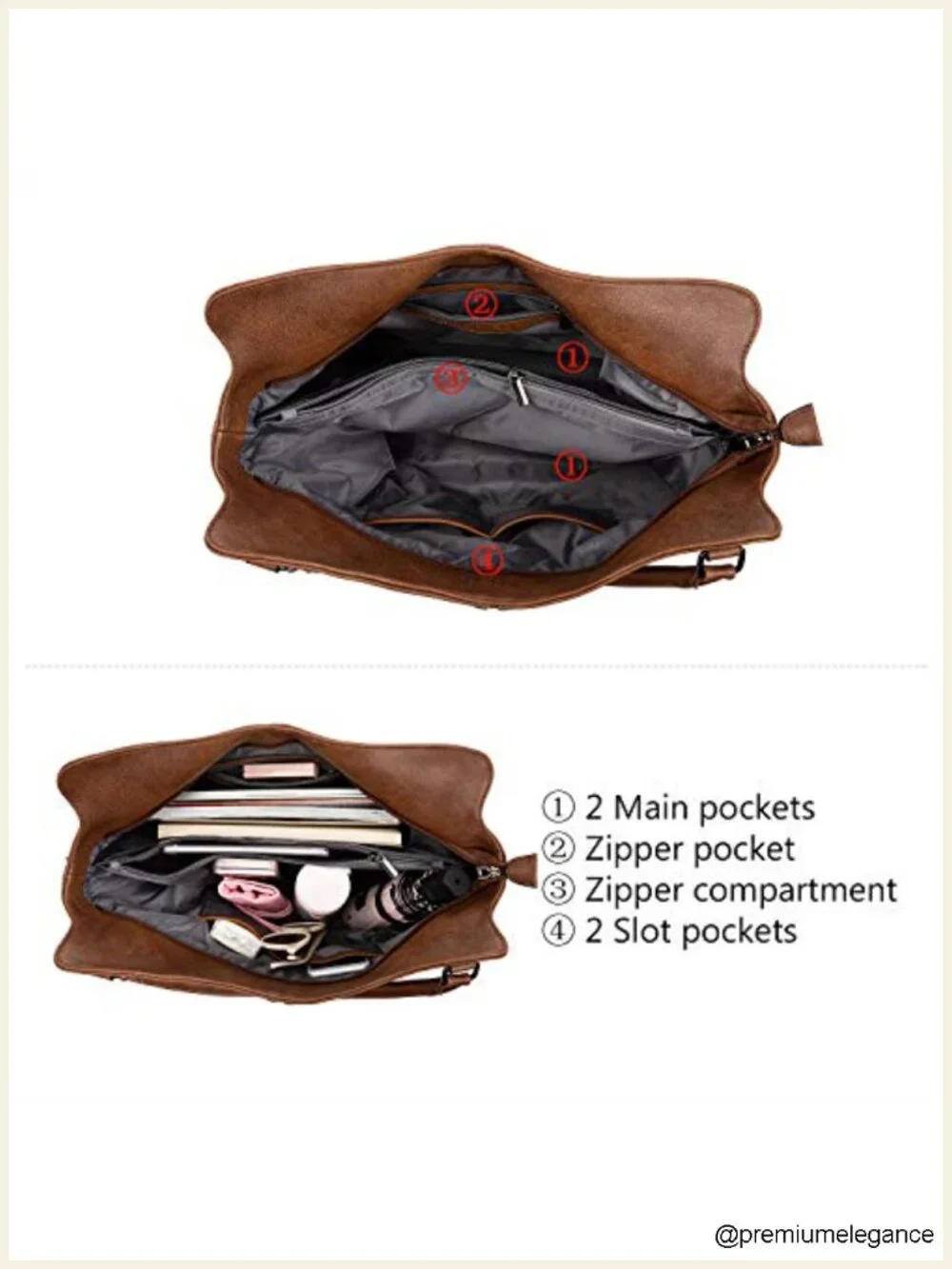 PU Leather Hobo Bag with Adjustable Strap Large Capacity Tote